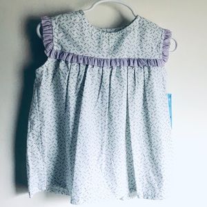 NWT Lilac Gingham Flutter Back Boutique Top